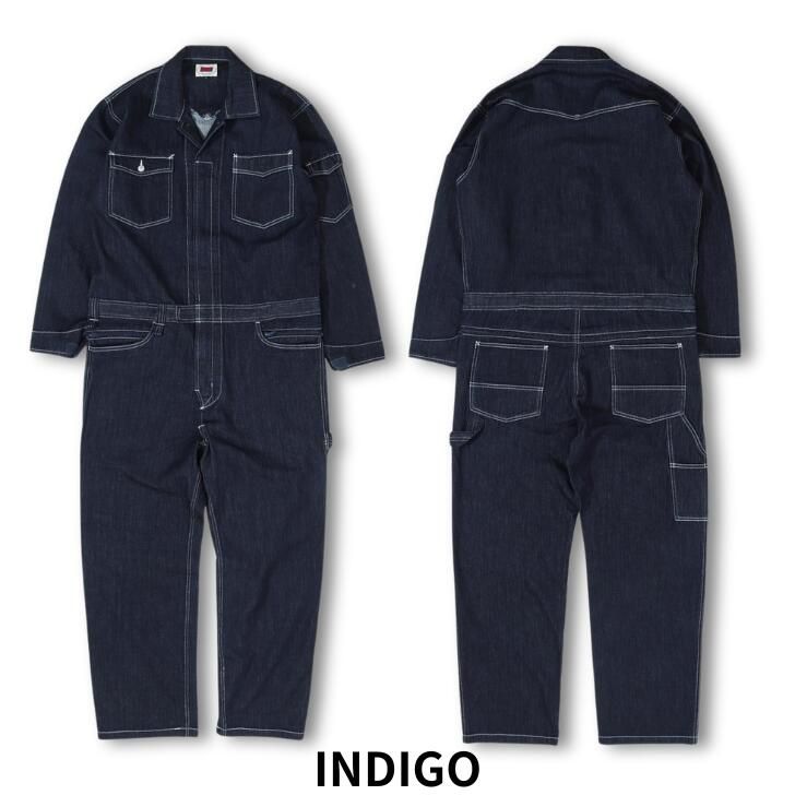 児島ジーンズ つなぎbyKGR KOJIMAGENES KGR-101 ジーンズメンズ 裾上げ アメカジ チェーンステッチ デニム INDIGO M