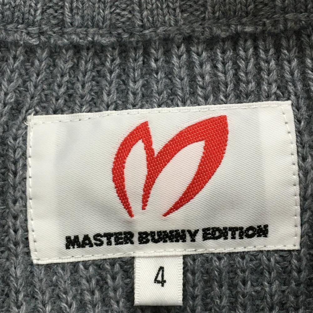 超美品】マスターバニー セーター グレー ロゴワッペンネイビー ウール