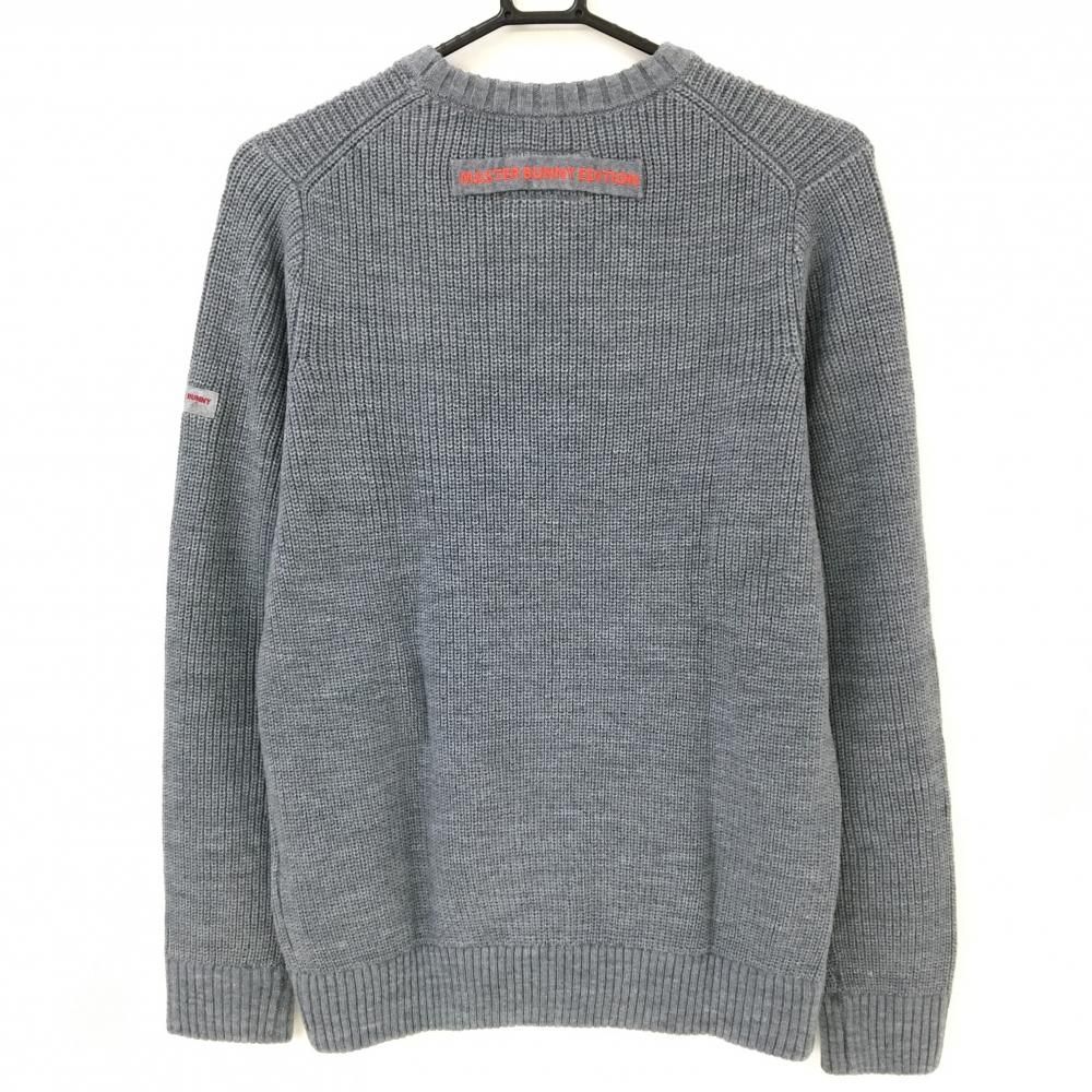 超美品】マスターバニー セーター グレー ロゴワッペンネイビー ウール