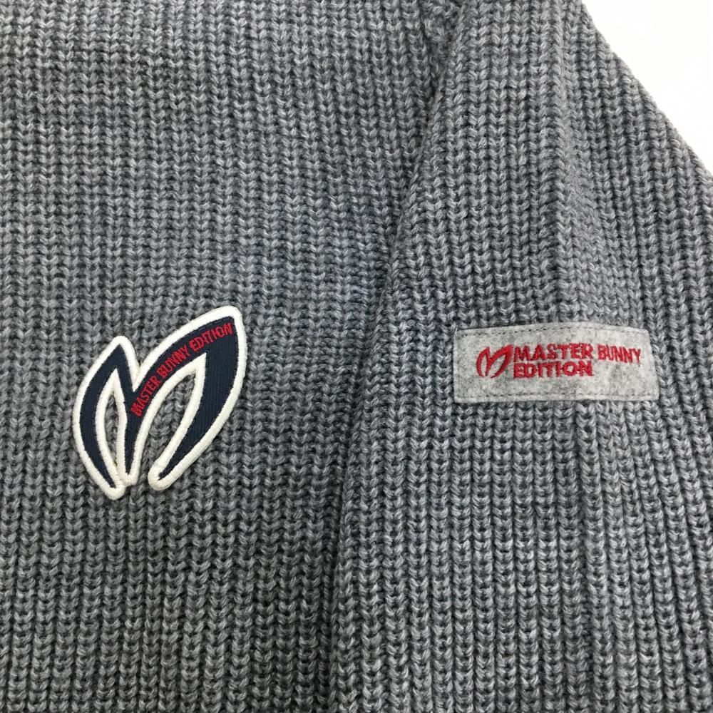 超美品】マスターバニー セーター グレー ロゴワッペンネイビー ウール