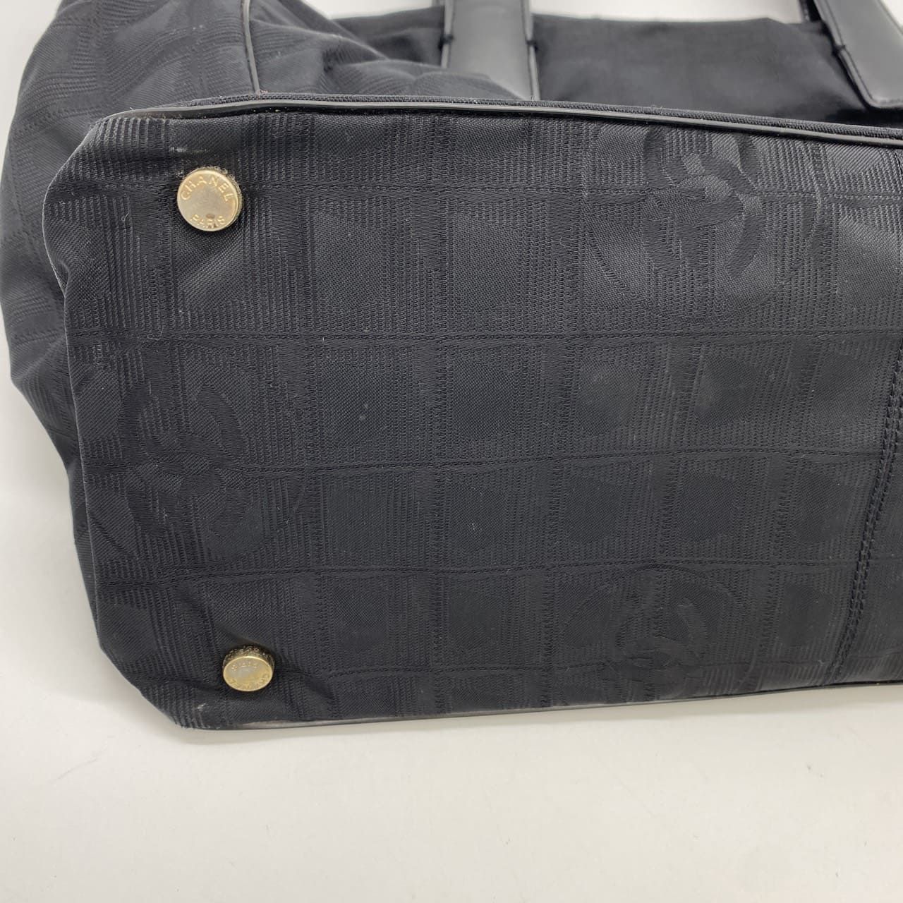 CHANEL シャネル ハンドバッグ トートバッグ ニュートラベルライン MM ナイロン キャンバス ブラック レディース メンズ ヴィンテージ ファッション