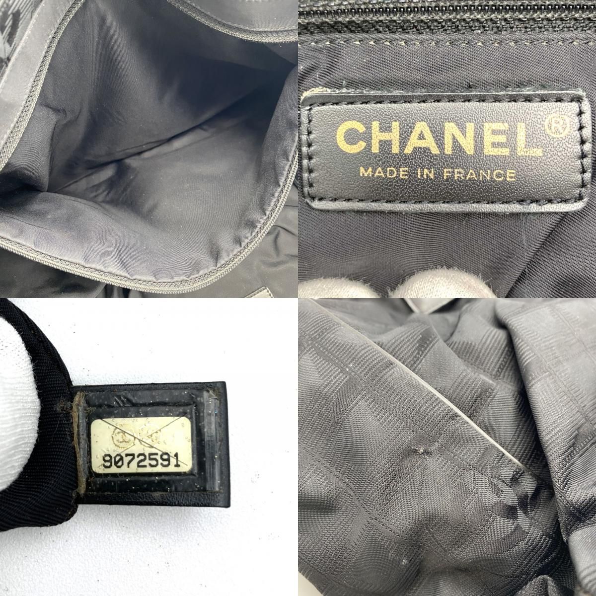  CHANEL シャネル ハンドバッグ トートバッグ ニュートラベルライン MM ナイロン キャンバス ブラック レディース メンズ ヴィンテージ ファッション トートバッグ バッグ