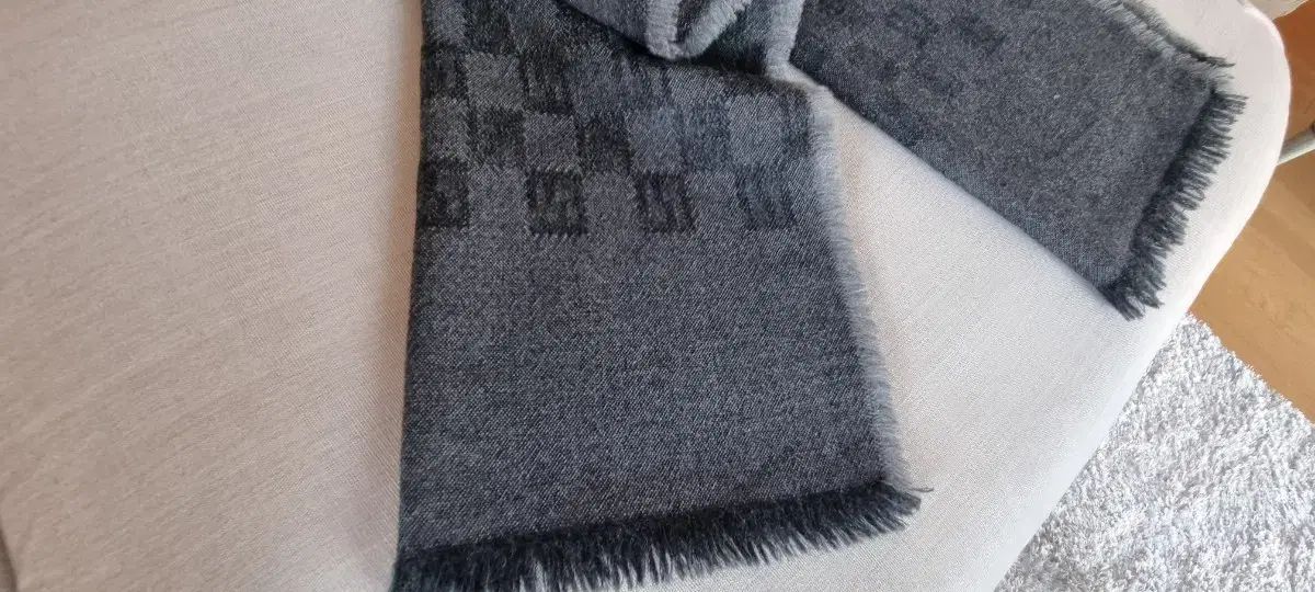 フェンディ FF ロゴ ウール マフラー グレー