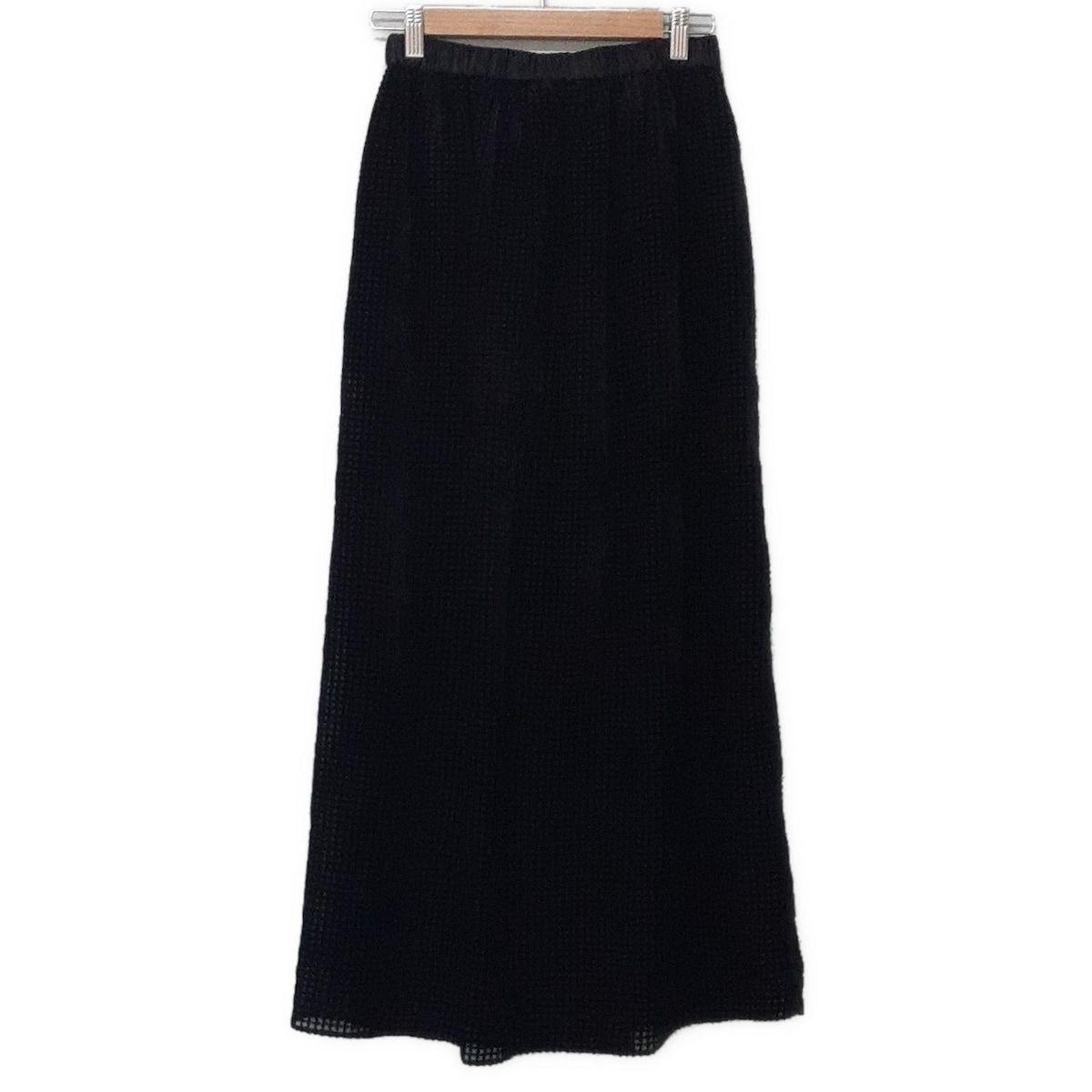 EMPORIOARMANI エンポリオアルマーニ ロングスカート サイズ38 S レディース - 黒 マキシ丈 シースルー