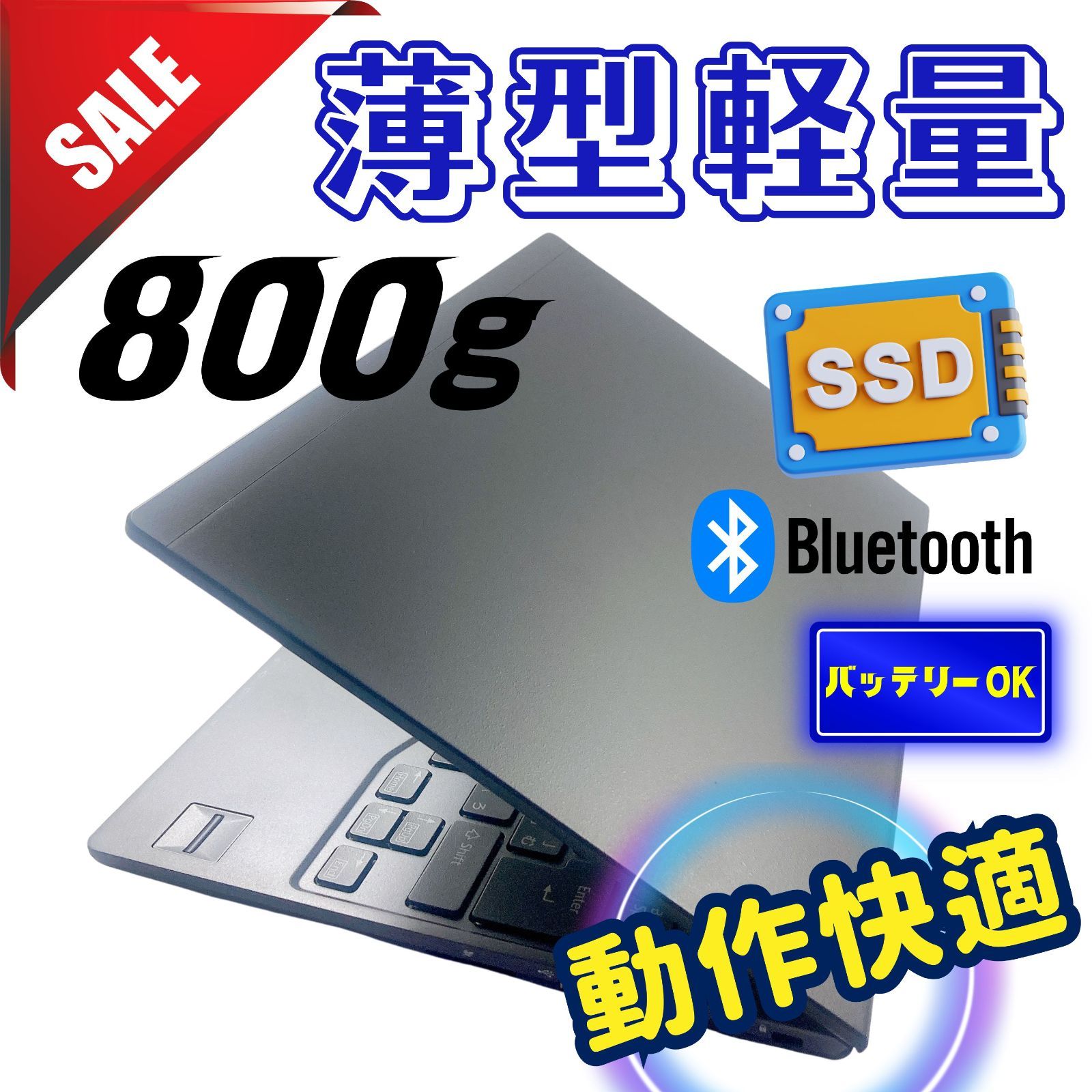531 超軽量 Office付き 8GB 爆速SSD ノートパソコン