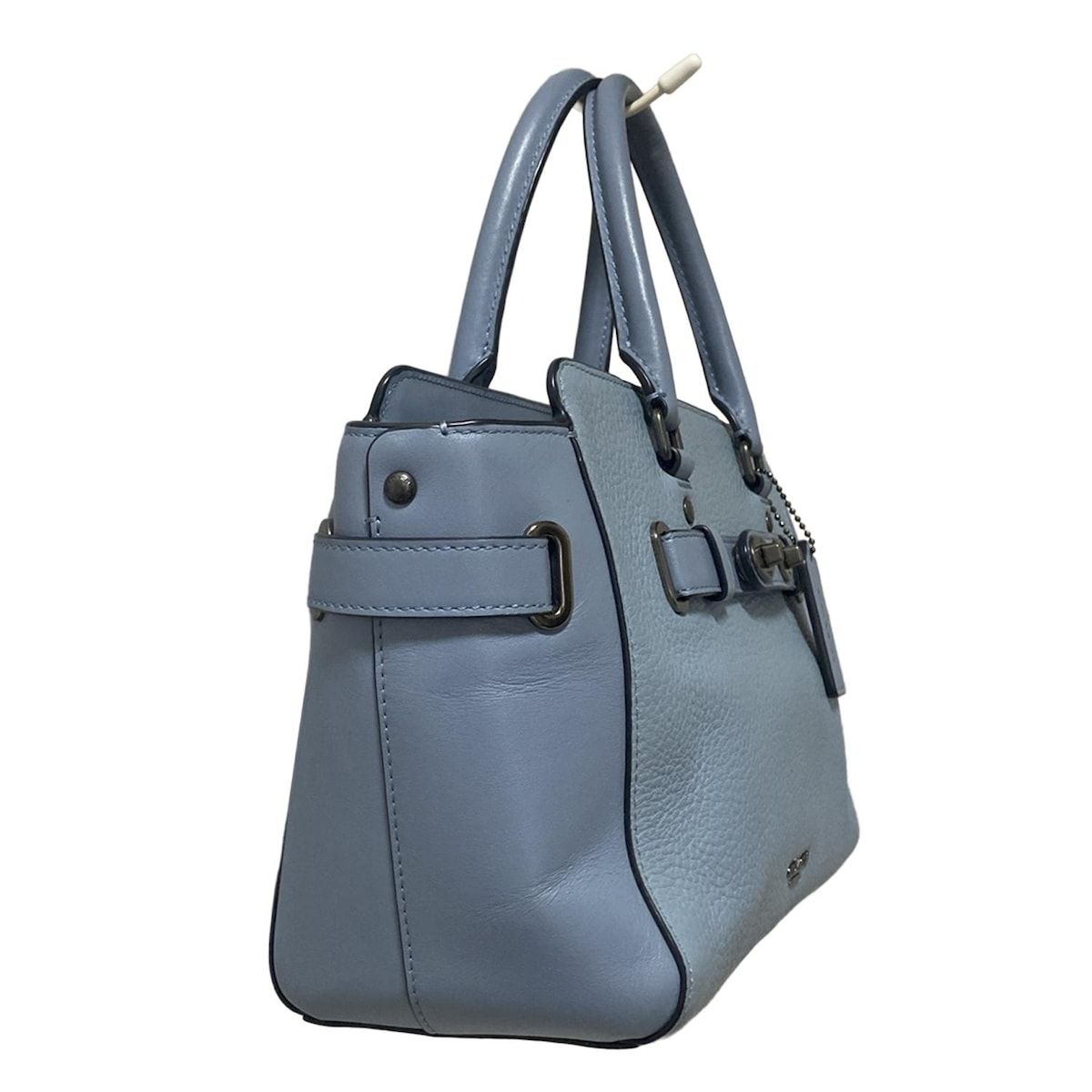 COACH コーチ ハンドバッグ ブレイク キャリーオール F55665 ライトブルー レザー