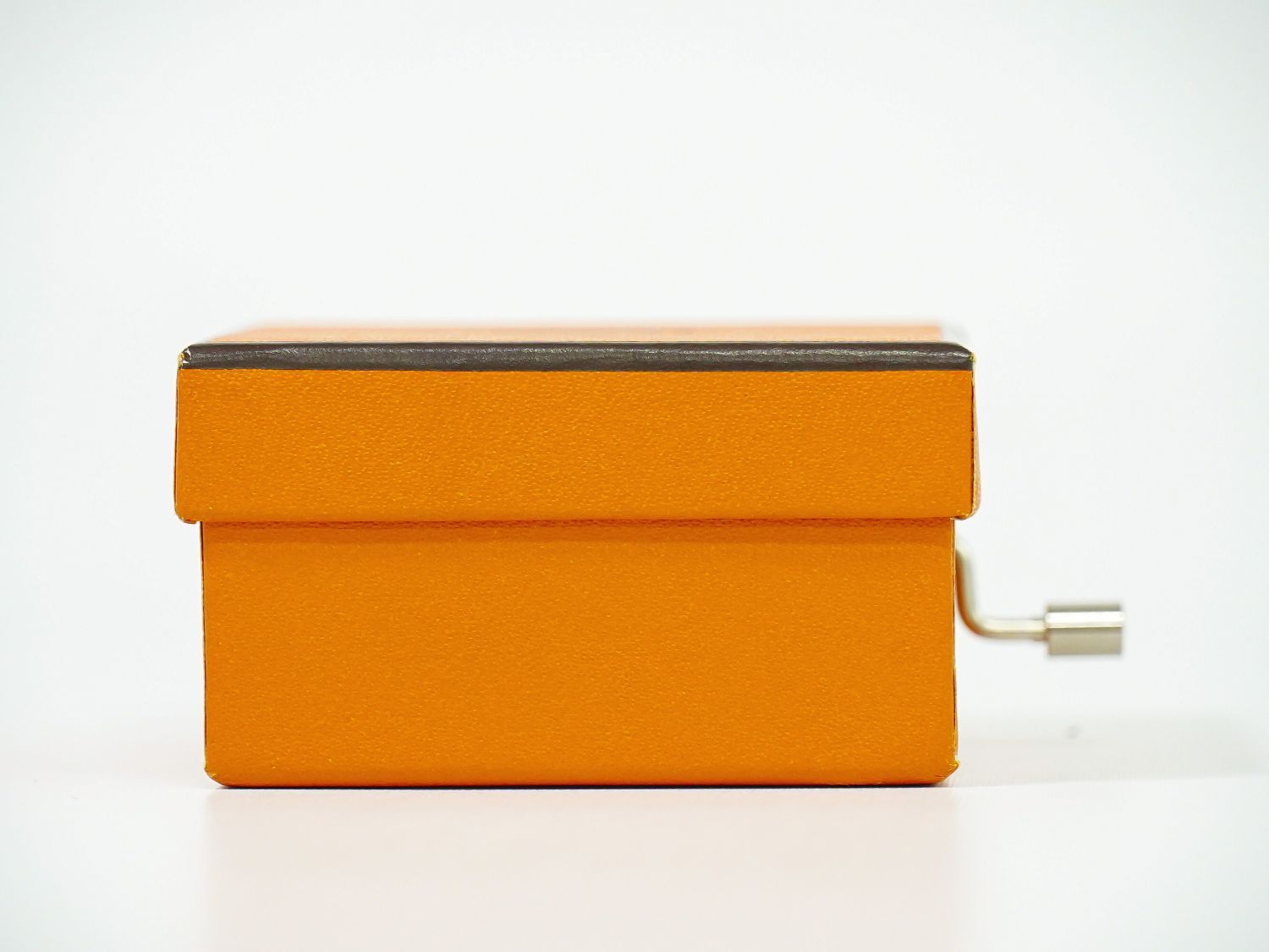 本物 エルメス HERMES ボックス型 手巻き オルゴール 非売品 オレンジ