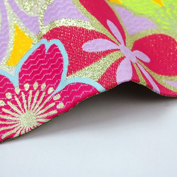  袋帯 二重太鼓 銀座結び 振袖 訪問着 クリーム色 生成り色 桜 菱 ポリエステル 女性 レディース 帯 着物 20代 30代 40代 50代 60代 70代 obi-ko 57 袋帯 帯