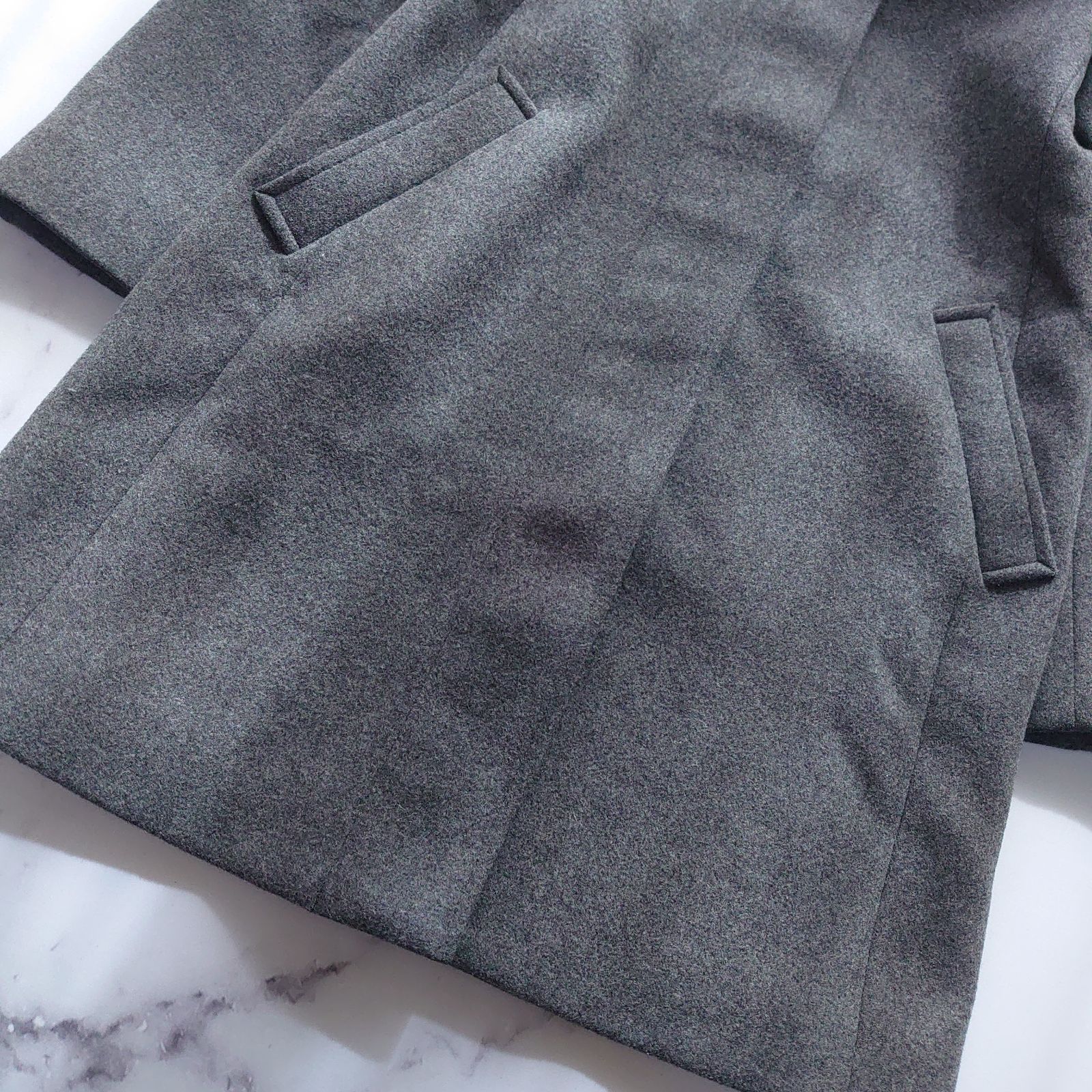 近年 マッキントッシュフィロソフィー ウールロングコート グレー 34 S