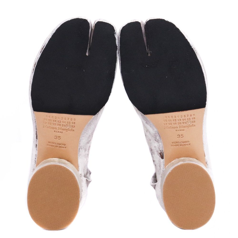  MAISON 足袋ブーツ ペンキ サイズ35 ホワイト その他 ブーツ