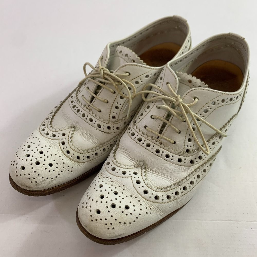 04w5233 CHURCH’S チャーチ ウィングチップシューズ ホワイト38サイズイタリア製 八王子店