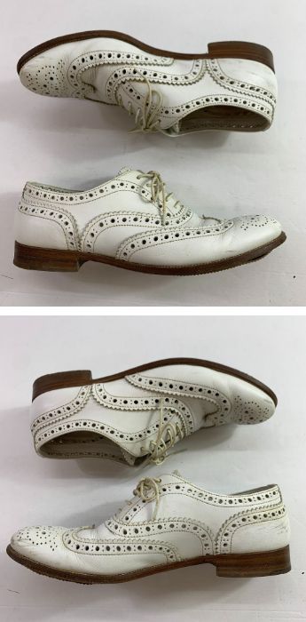 ウィングチップシューズ ホワイト３８サイズイタリア製