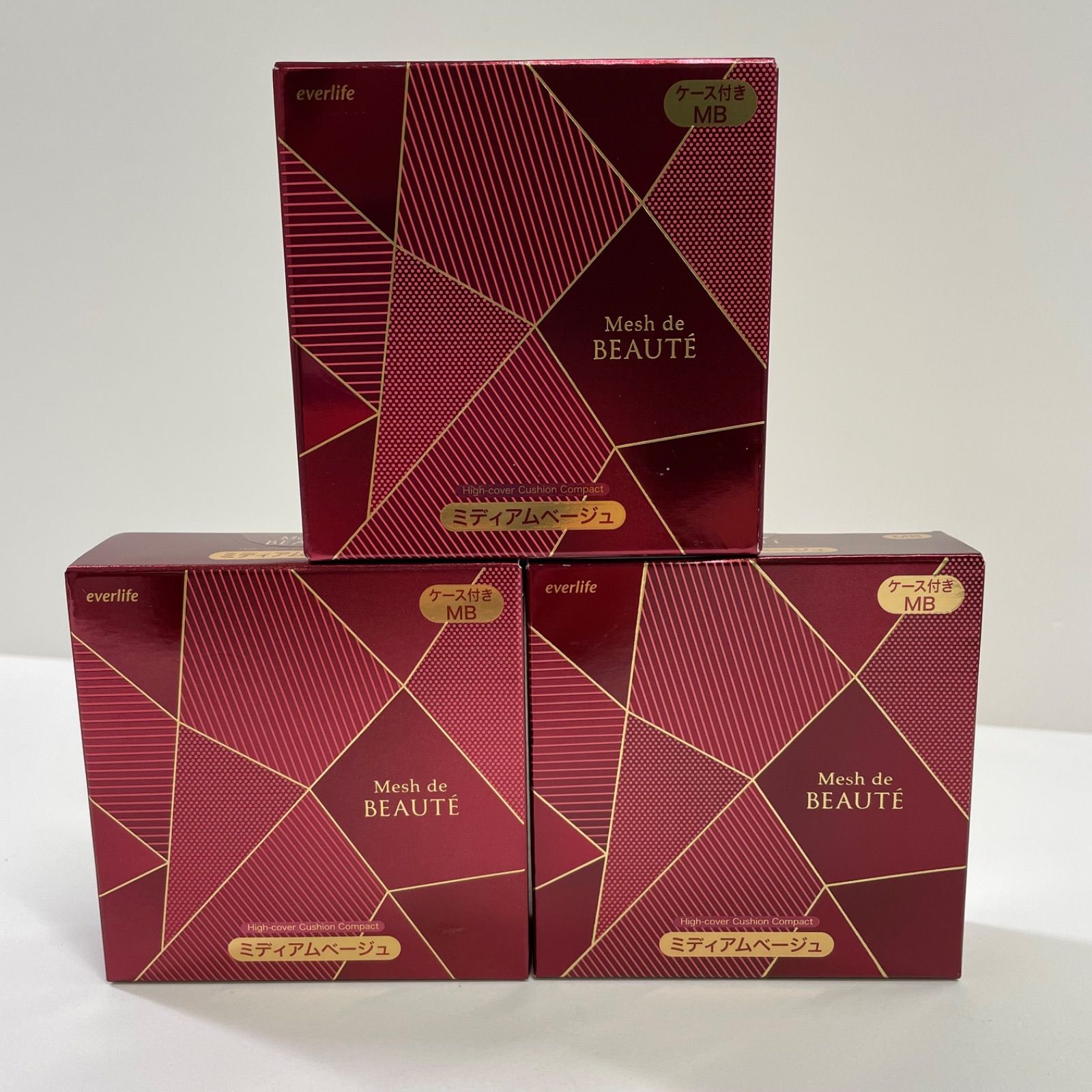 K1776 K 美 皇潤パーフェクト メッシュドボーテ ハイカバークッションコンパクト ミディアムベージュ 13g 計3点セット