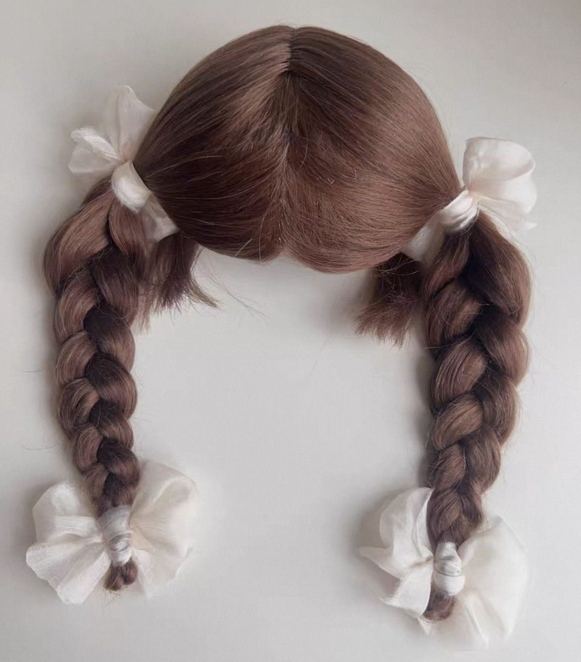  倉庫整理 品 ブライス ウィッグ モヘアウィッグ 海外作家 三つ編み チョコブラウン 人形 ぬいぐるみ 人形 置物