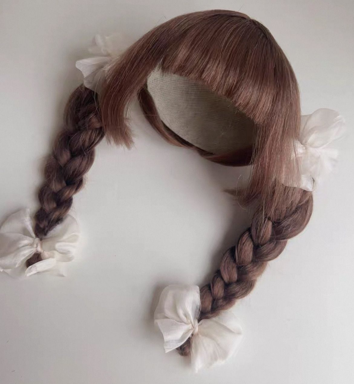 倉庫整理 品 ブライス ウィッグ モヘアウィッグ 海外作家 三つ編み チョコブラウン