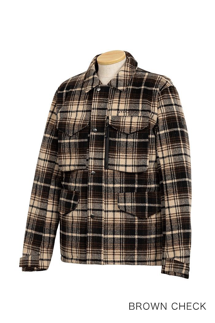 アーバニズム UNJ 131 ブラウンチェック メンズ LL サイズ アーバンフィールドジャケット 秋冬用