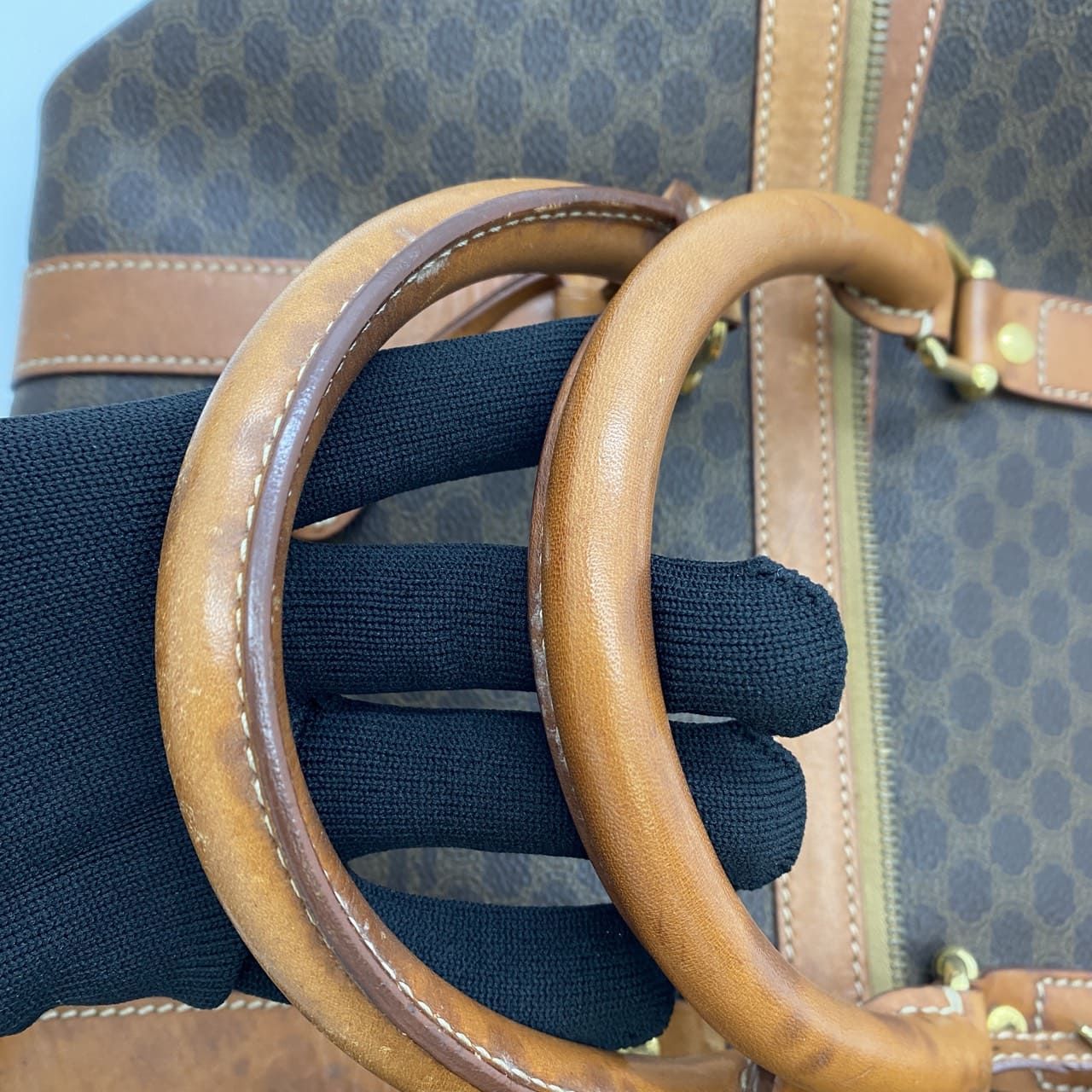 CELINE セリーヌ ボストンバッグ 旅行鞄 マカダム ヴィンテージ PVC