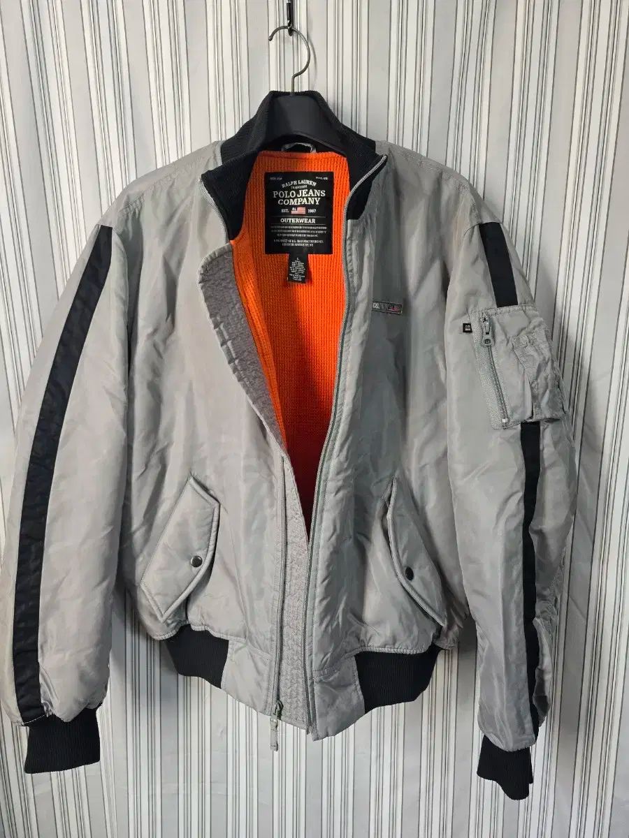105 ラルフローレン ポロジーンズ グレー ブルゾン パイロットジャンパー