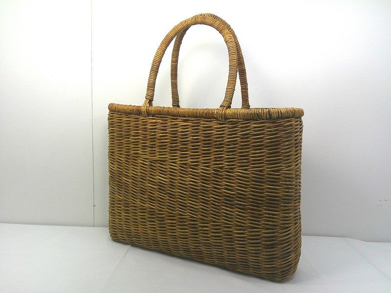 s25g-A719k あけび 細工 アケビ かご 籠 バッグ 手提げバッグ 大 バスケット 細工 蔦 民芸品 おしゃれ