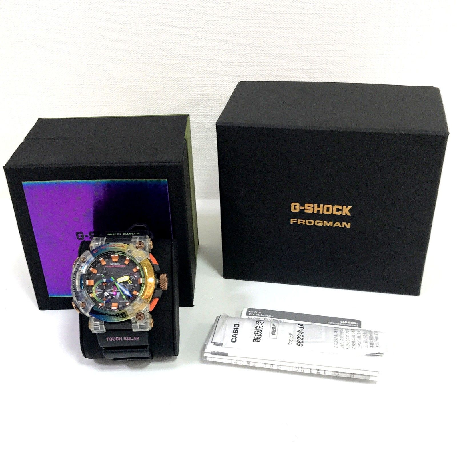 CASIO カシオ G shock Bluetooth 搭載電波ソーラーFROGMAN カーボン 