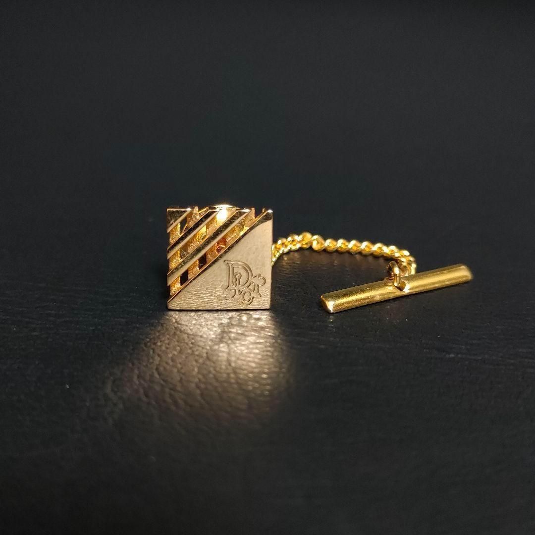 【美品】Dior　ディオール　カフス・タイピンセット　ゴールド　メッシュスクエア 700‐2 極美品 Christian Dior クリスチャン ディオール カフス