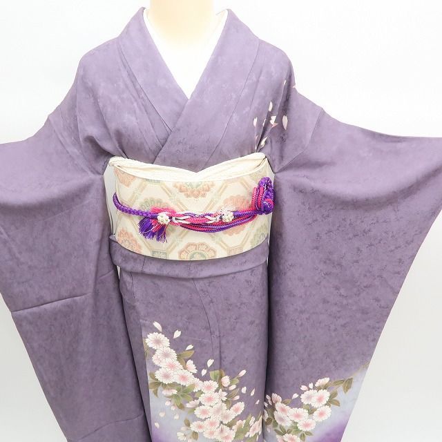 ✾まめ藤✾ｍ2360 正絹 桜 トールサイズ 成人式 振袖