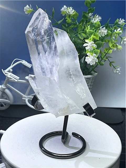 ◇超強いパワーヒマラヤ産(藍針入り)天然水晶クラスターB88B6/136B31B