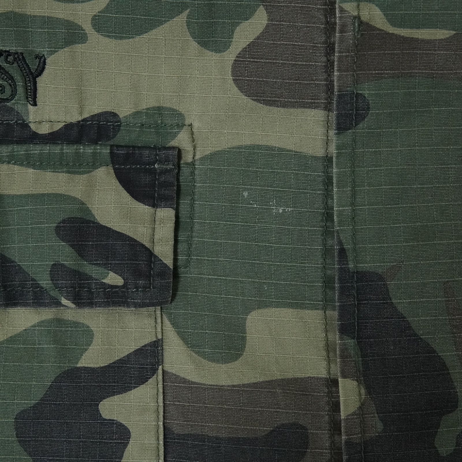 ステューシー Stussy ミリタリー ジャケット XL 迷彩 フラワー 刺繍