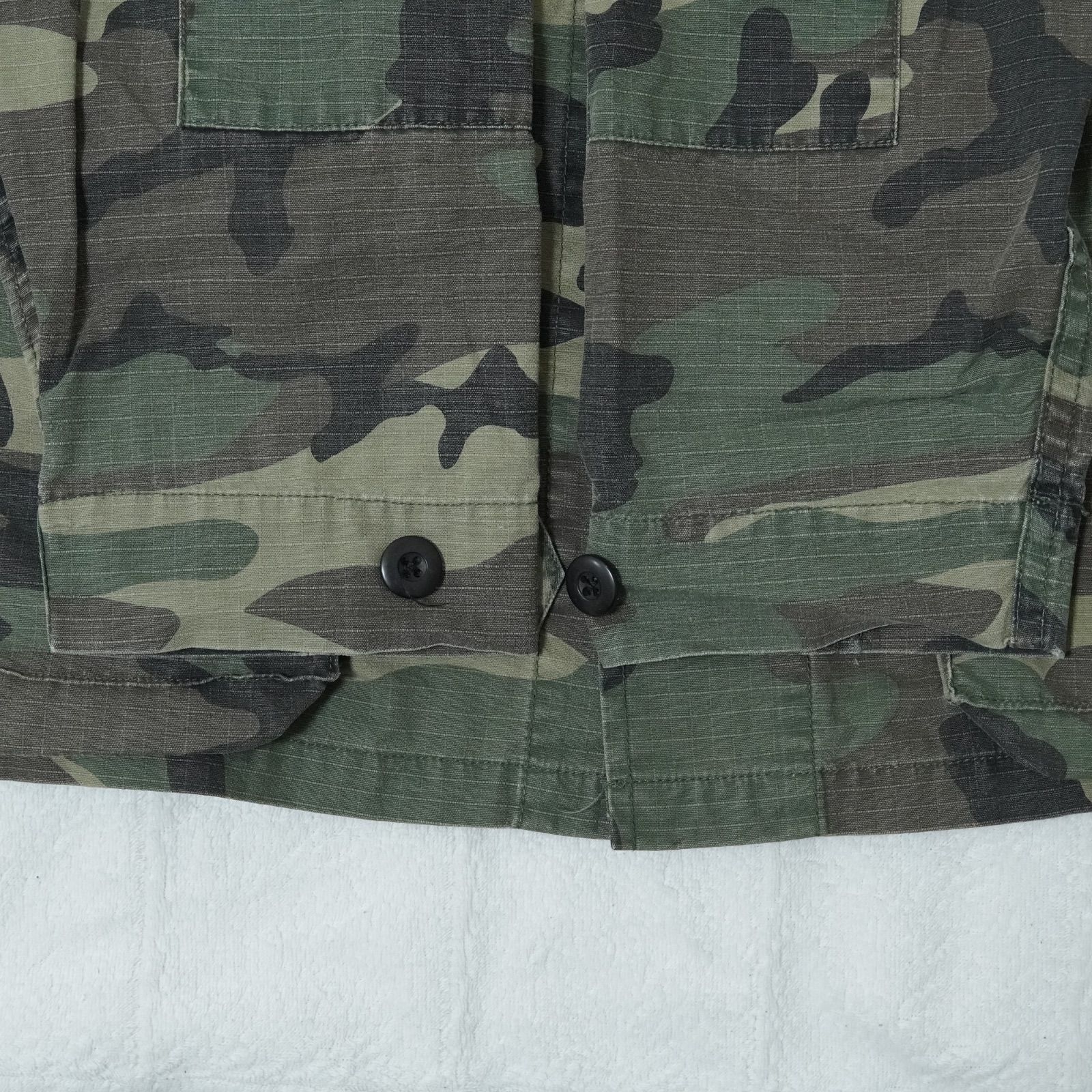 ステューシー Stussy ミリタリー ジャケット XL 迷彩 フラワー 刺繍