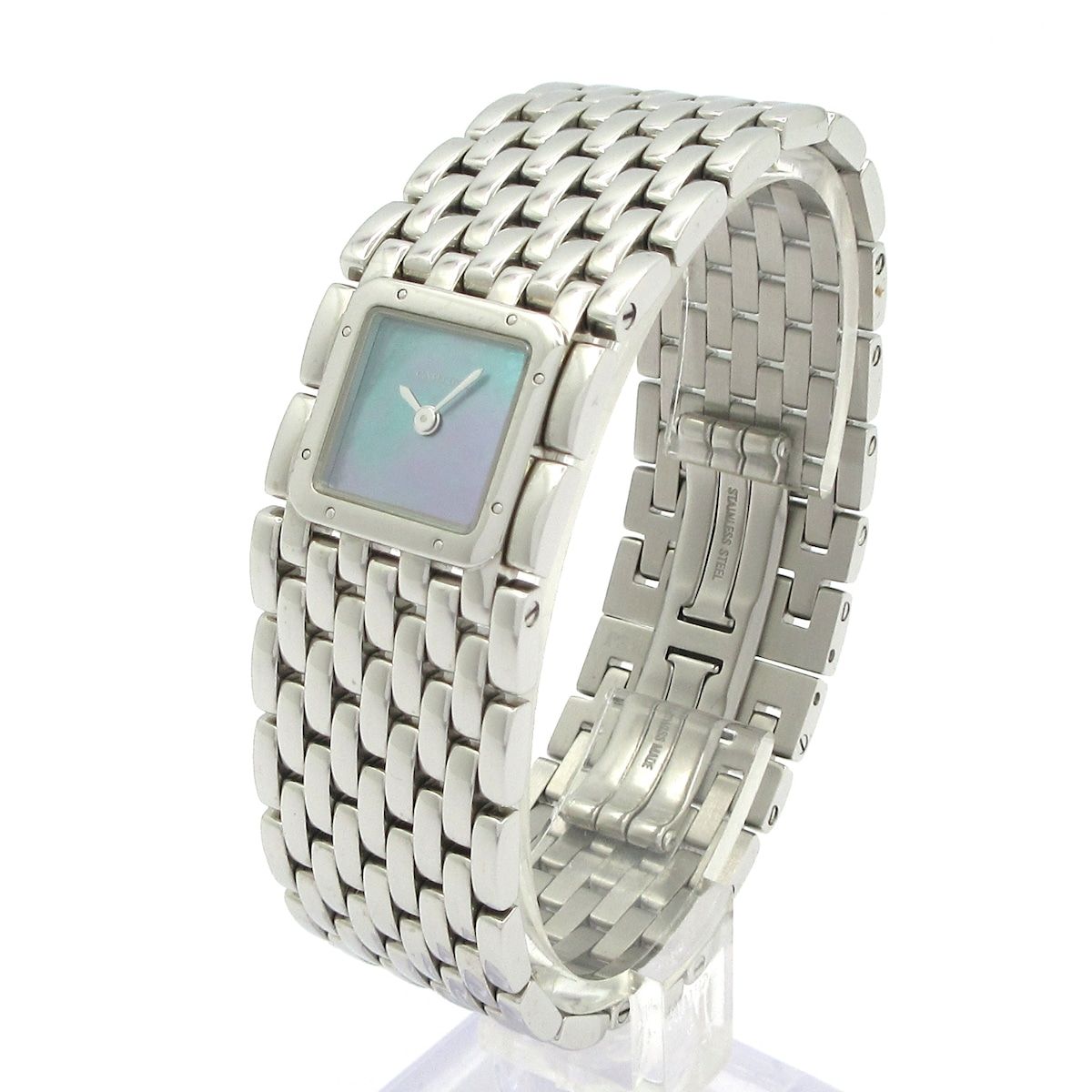 Cartier カルティエ 腕時計 リュバン レディース SS シェル文字盤 ブルーシェル