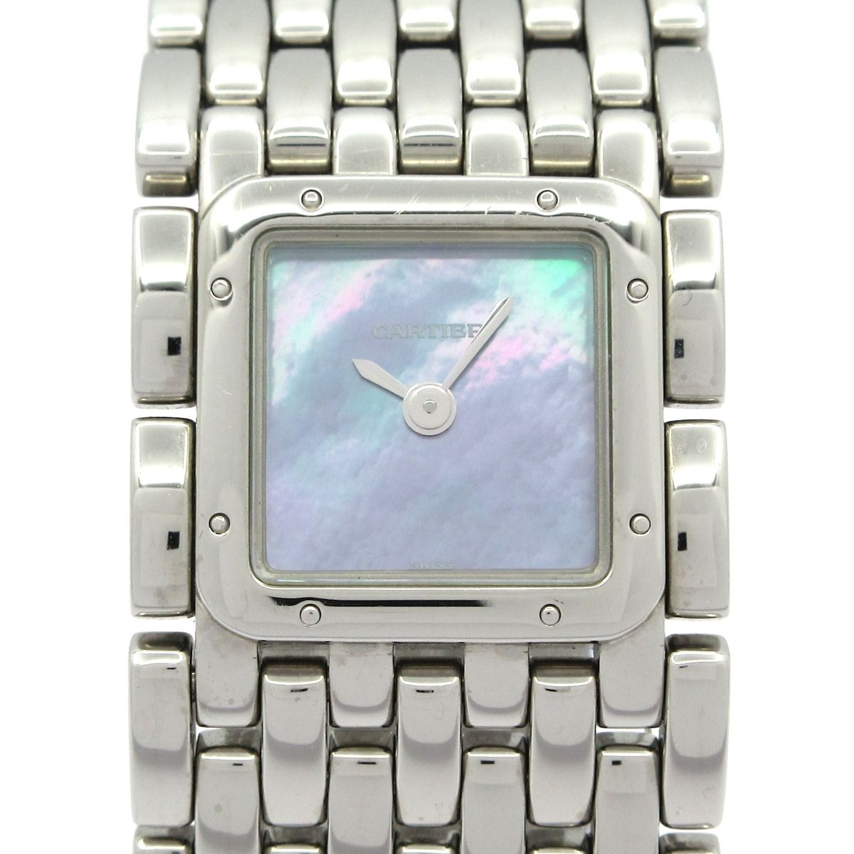 Cartier カルティエ 腕時計 リュバン W61002T9 レディース SS シェル文字盤 ブルーシェル