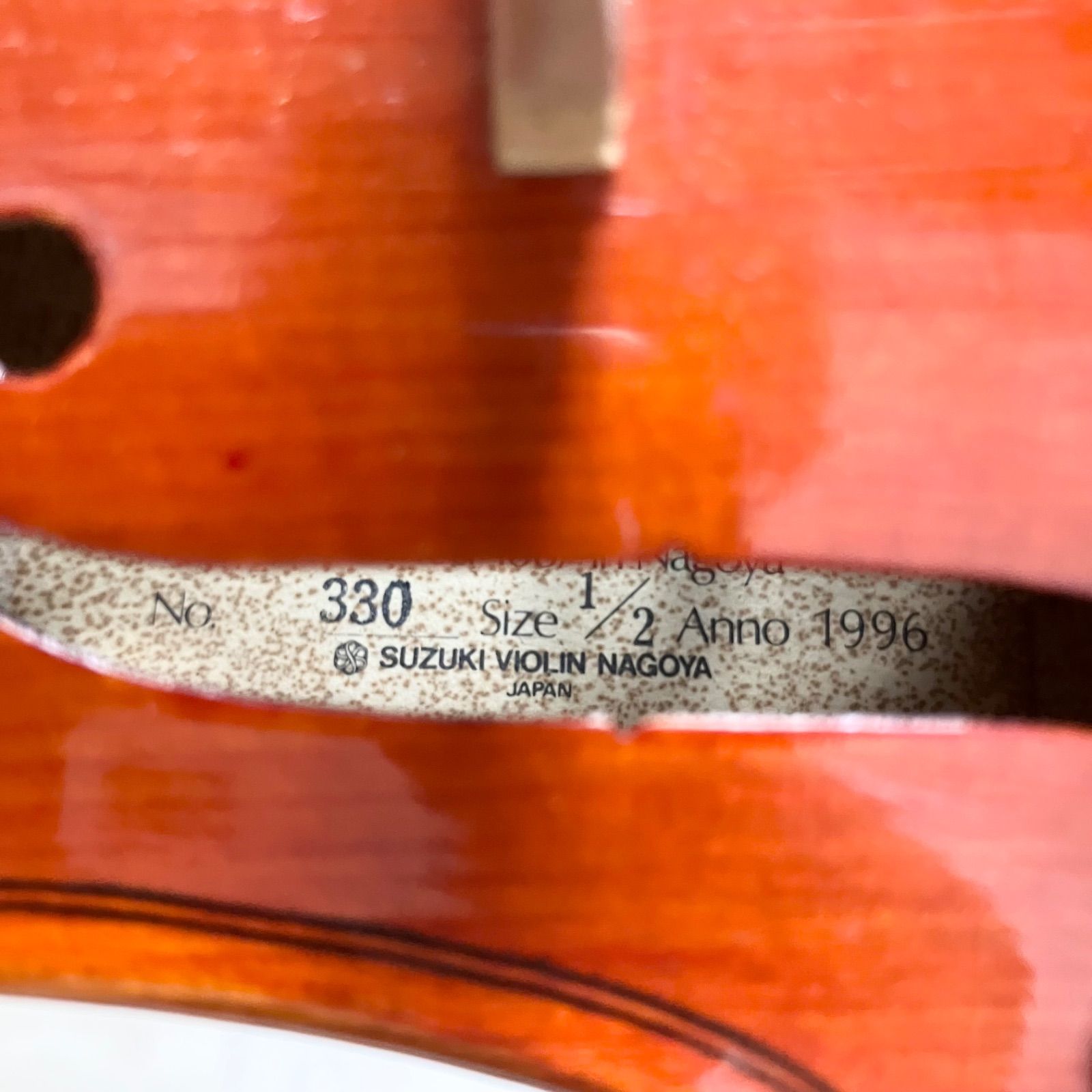 中古良音】SUZUKI バイオリン NO.330 1/2 anno1996 杉藤弓 T.SUGITO 虎