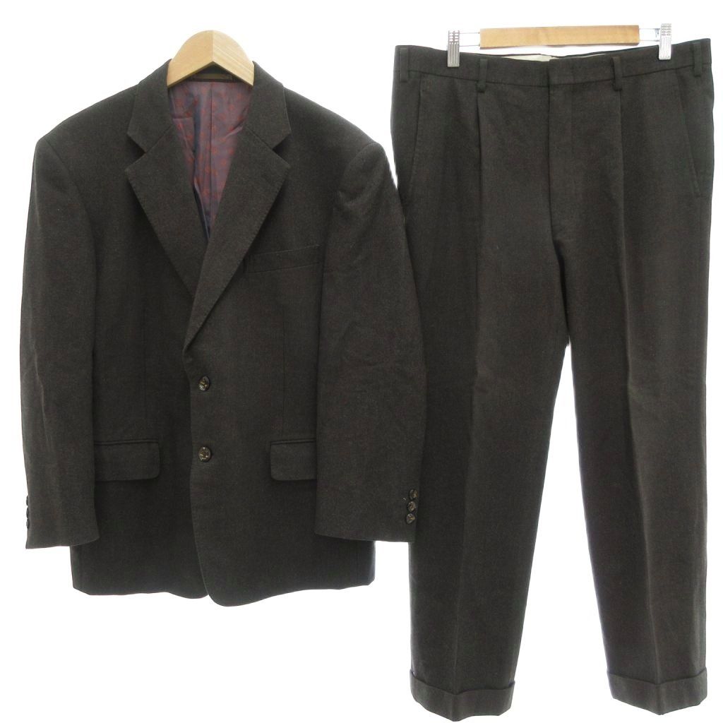 スキャバル SCSBAL MOTS セットアップ スーツ ジャケット パンツ 秋冬 総裏地 シングル ダークブラウン AE GY44