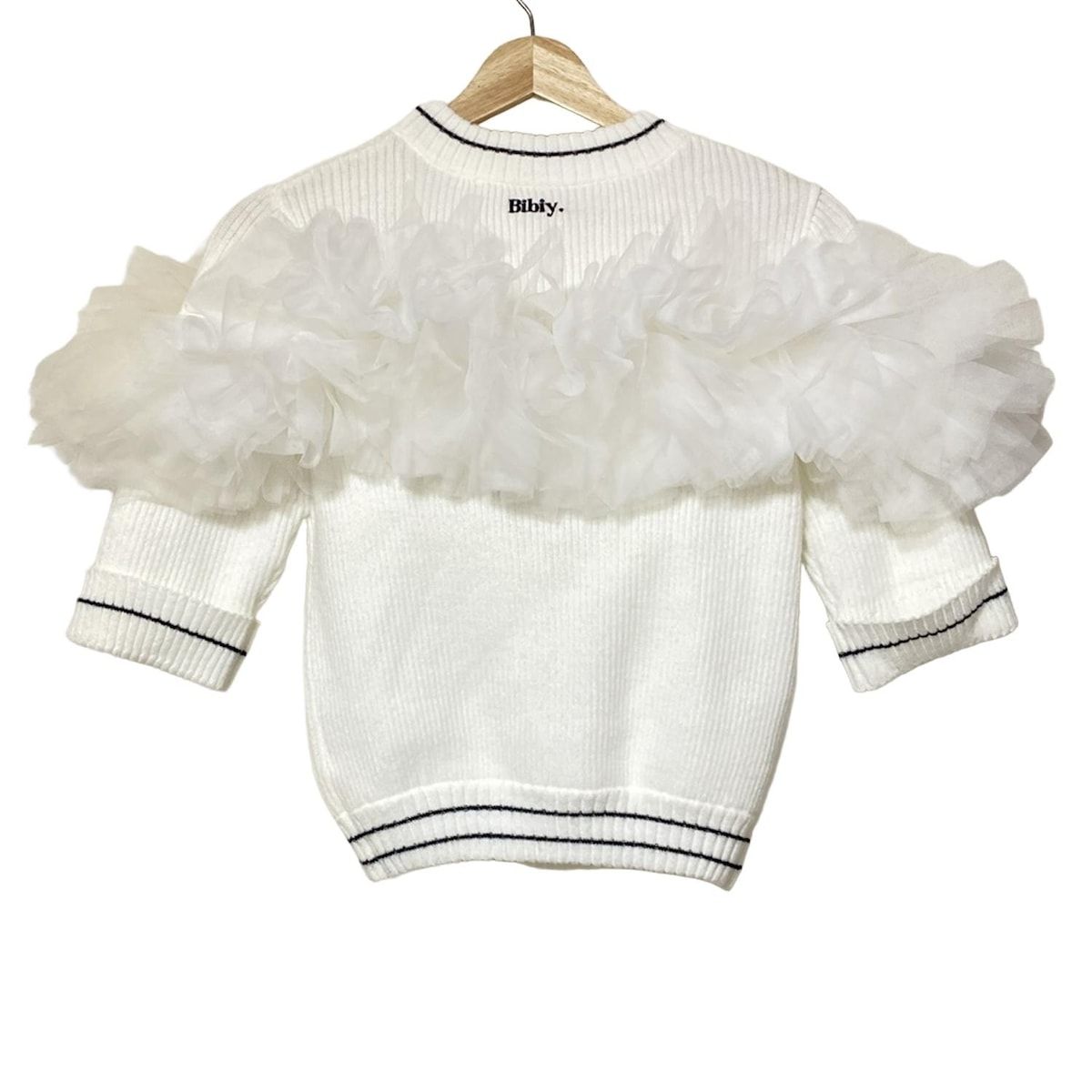 Bibiy. ビビィ 七分袖セーター サイズF レディース - 白