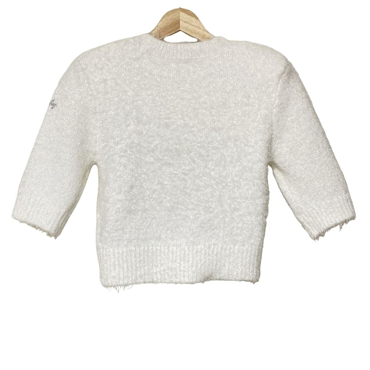 Bibiy. ビビィ 七分袖セーター サイズF レディース - 白 ラメ