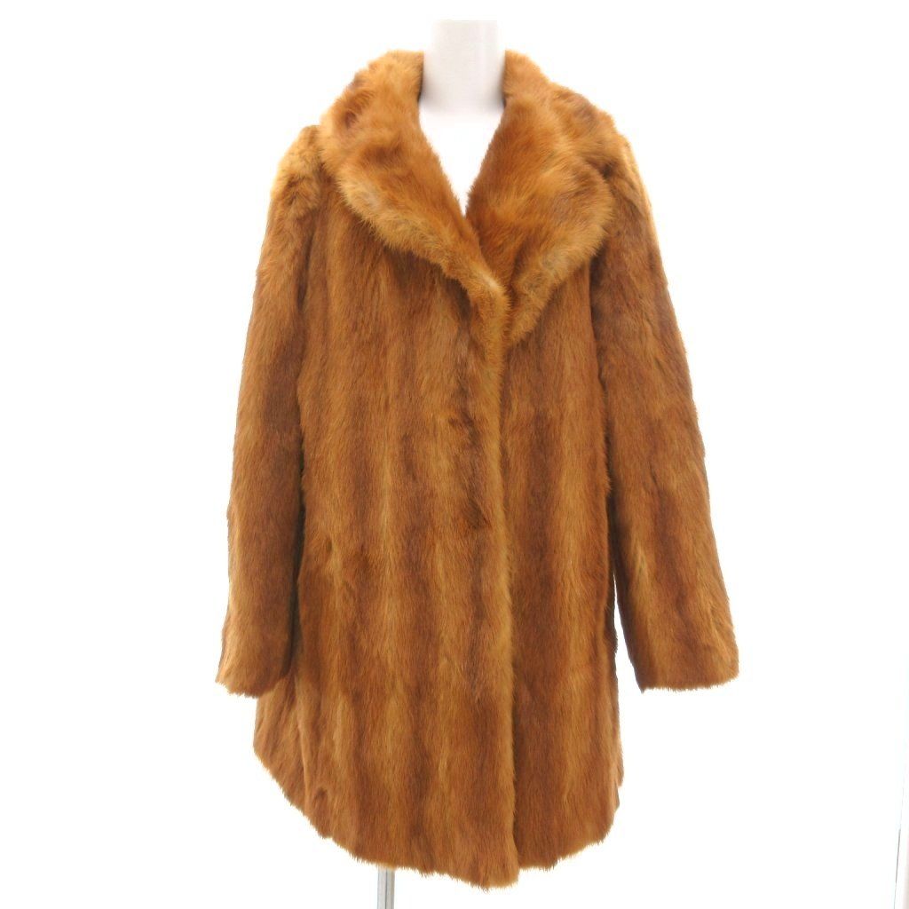 moonbat ムーンバット ファーコート 毛皮 ミンク ミドル ハーフ丈 11号 大きいサイズ 茶 ブラウン UO GY18