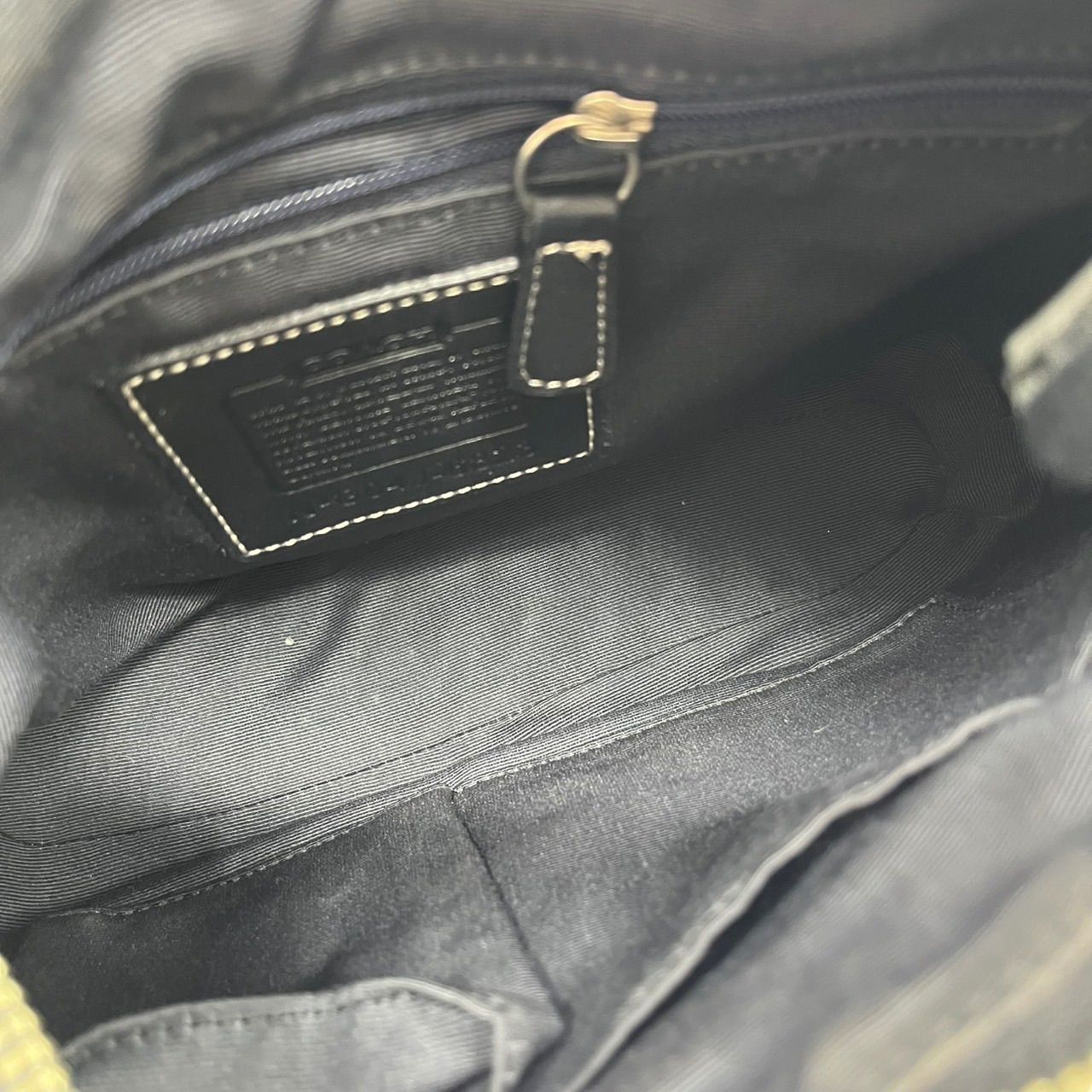 良品】 COACH Y2K hobo signature black canvas leather belt shoulder 