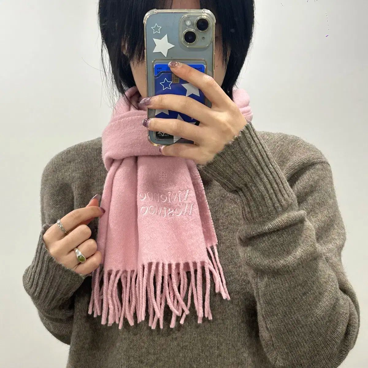 Vivienne Westwood ヴィヴィアン ウエストウッド ライト ピンク マフラー