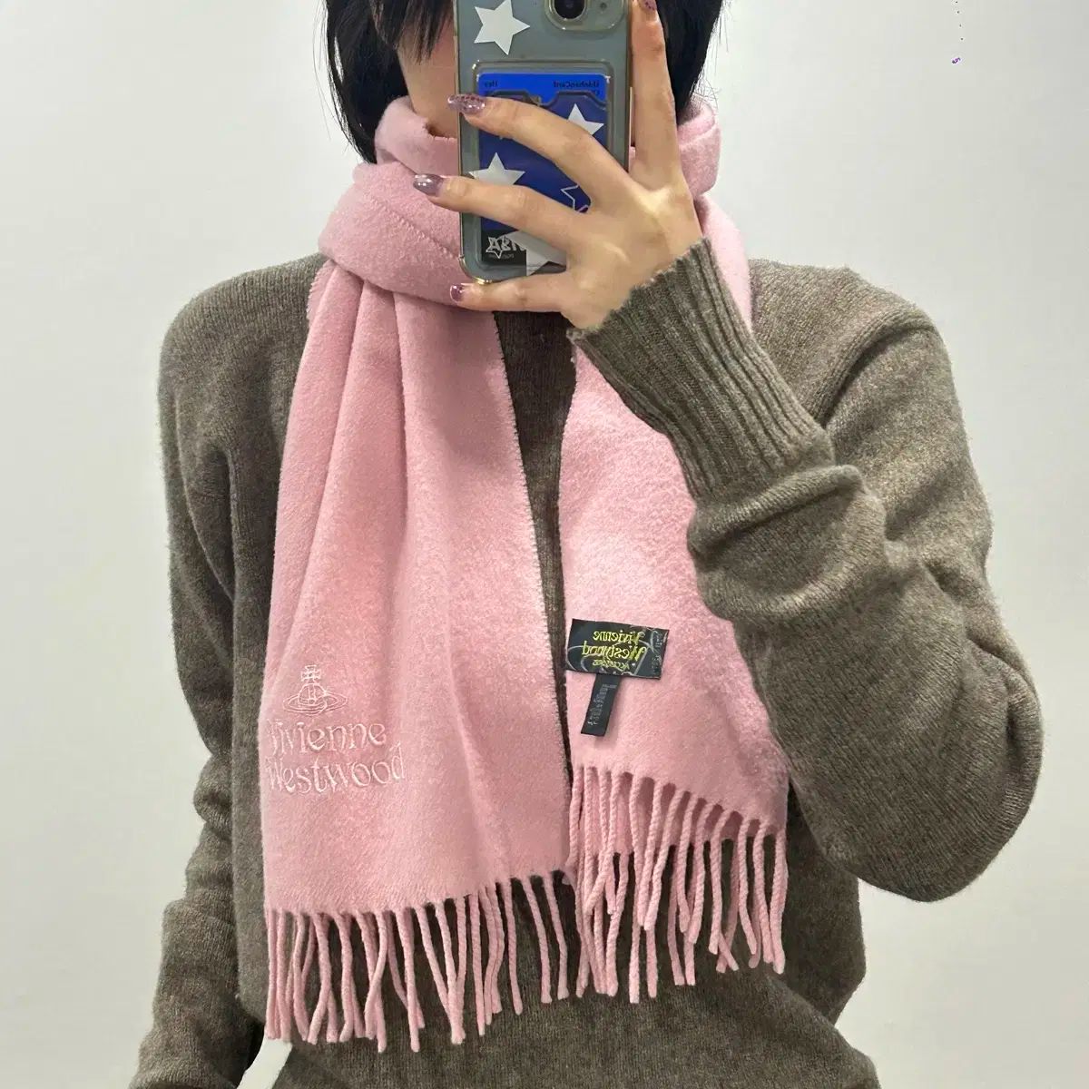 Vivienne Westwood ヴィヴィアン ウエストウッド ライト ピンク マフラー