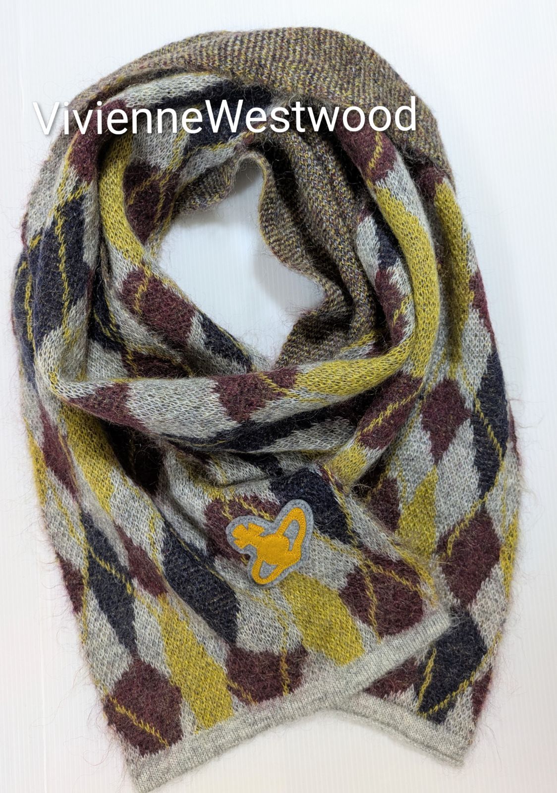 ヴィヴィアン ／レッドレーベル モヘア混紡セーター グレーオーブ柄