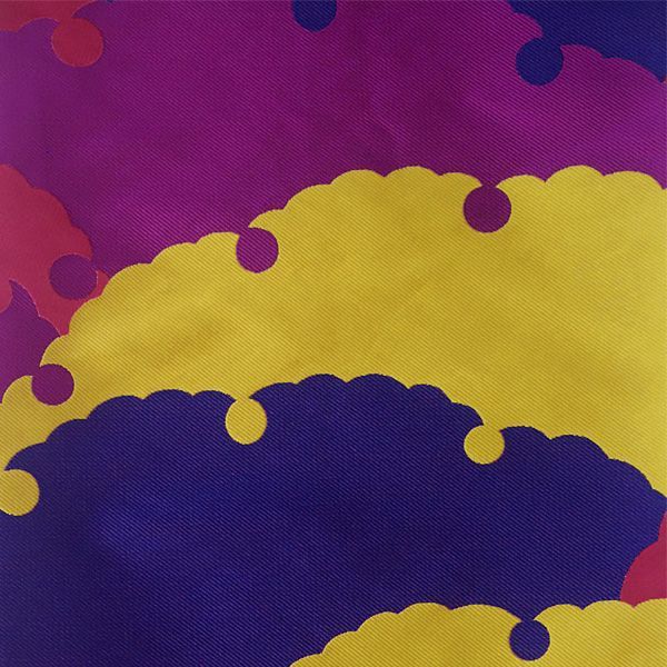 京袋帯 お太鼓 一重太鼓 銀座結び 角出し 鉄紺色 暗紅色 葡萄色 黄支子色 雪輪模様 ポリエステル 女性 レディース 帯 着物 20代 30代 40代 50代 60代 70代 obi ko 27