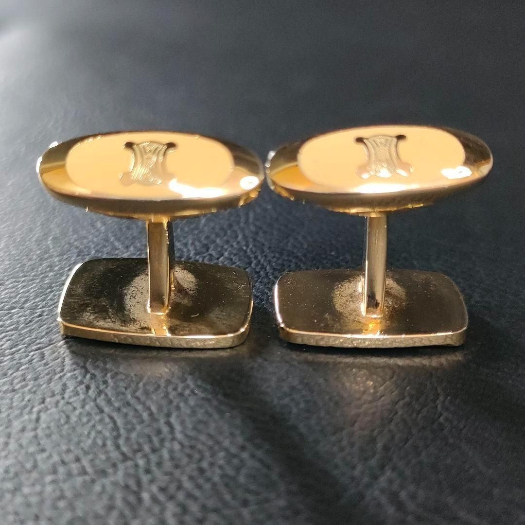 719-13 極美品 Celine セリーヌ カフス マカダム シルバー ゴールド