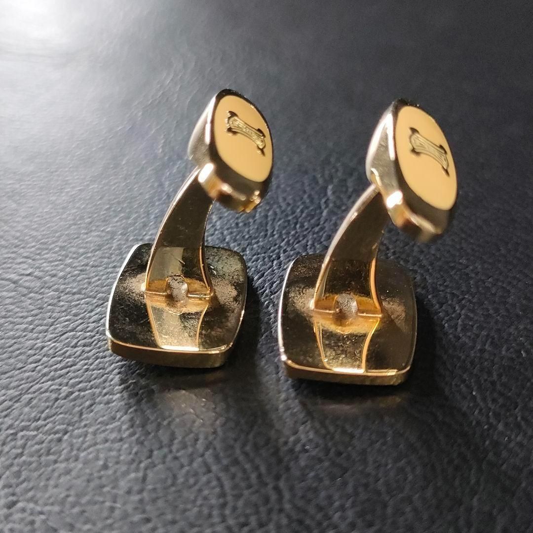 【美品】Celineセリーヌ　カフスタイピンセット　シルバー　ゴールド　マカダム 719-13 極美品 Celine セリーヌ カフス マカダム シルバー ゴールド