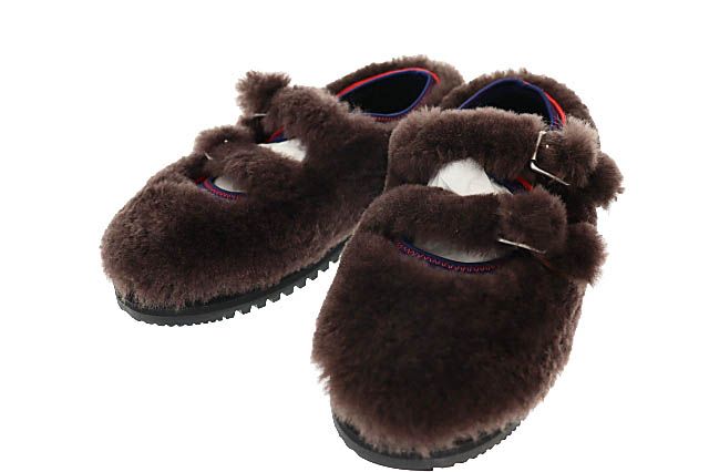 MATSUFUJI マツフジ ×SUICOKE スイコック 25AW Mouton Shoes BROWN ムートン シューズ サンダル M253-1101 8茶ブラウン ブランド古着ベクトル 251111