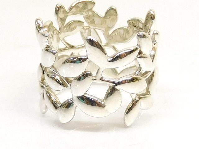 美品 ティファニー □ オリーブ リーフ バンドリング 指輪 10.5～11号