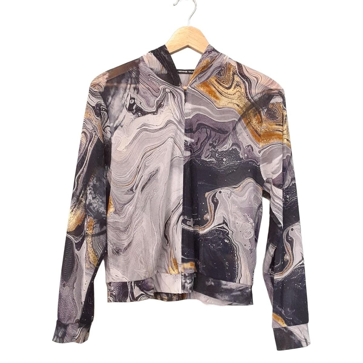 VIVIENNE TAM ヴィヴィアンタム パーカー サイズ40 M レディース - パープル×ネイビー×マルチ 長袖 メッシュ