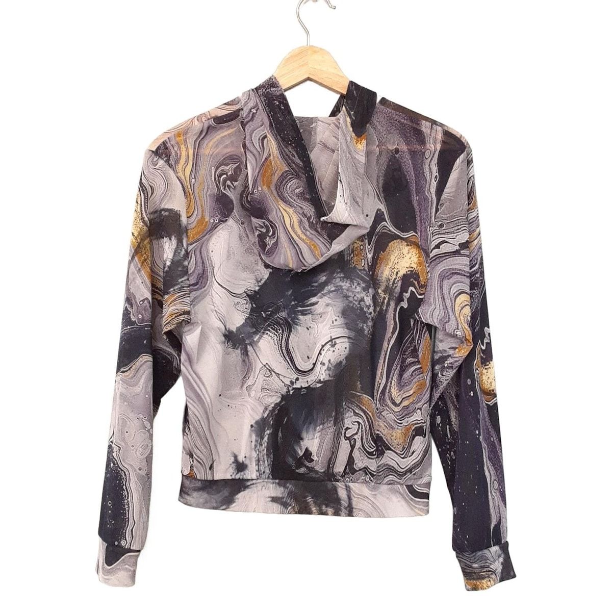 VIVIENNE TAM ヴィヴィアンタム パーカー サイズ40 M レディース - パープル×ネイビー×マルチ 長袖 メッシュ