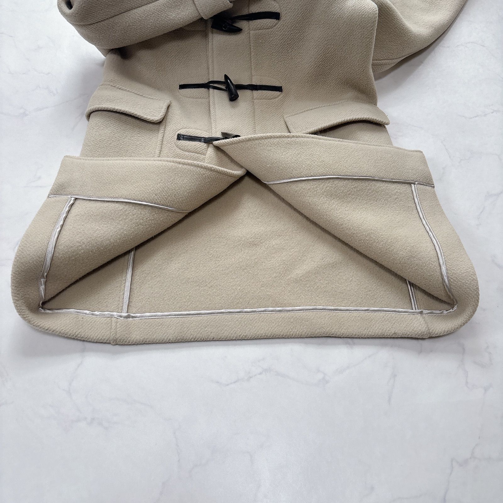 美品☆ 大きいサイズ 23区 46 3L ダッフルコート ローデンクロス 赤