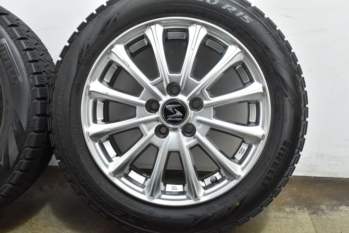  170系 シエンタ サイズ ストラテジー KS 2 15 in 6 J 44 PCD 100 ピレリ アイスアシンメトリコ プラス 185 60 R 10系 Sienta 15インチ タイヤ ホイールセット