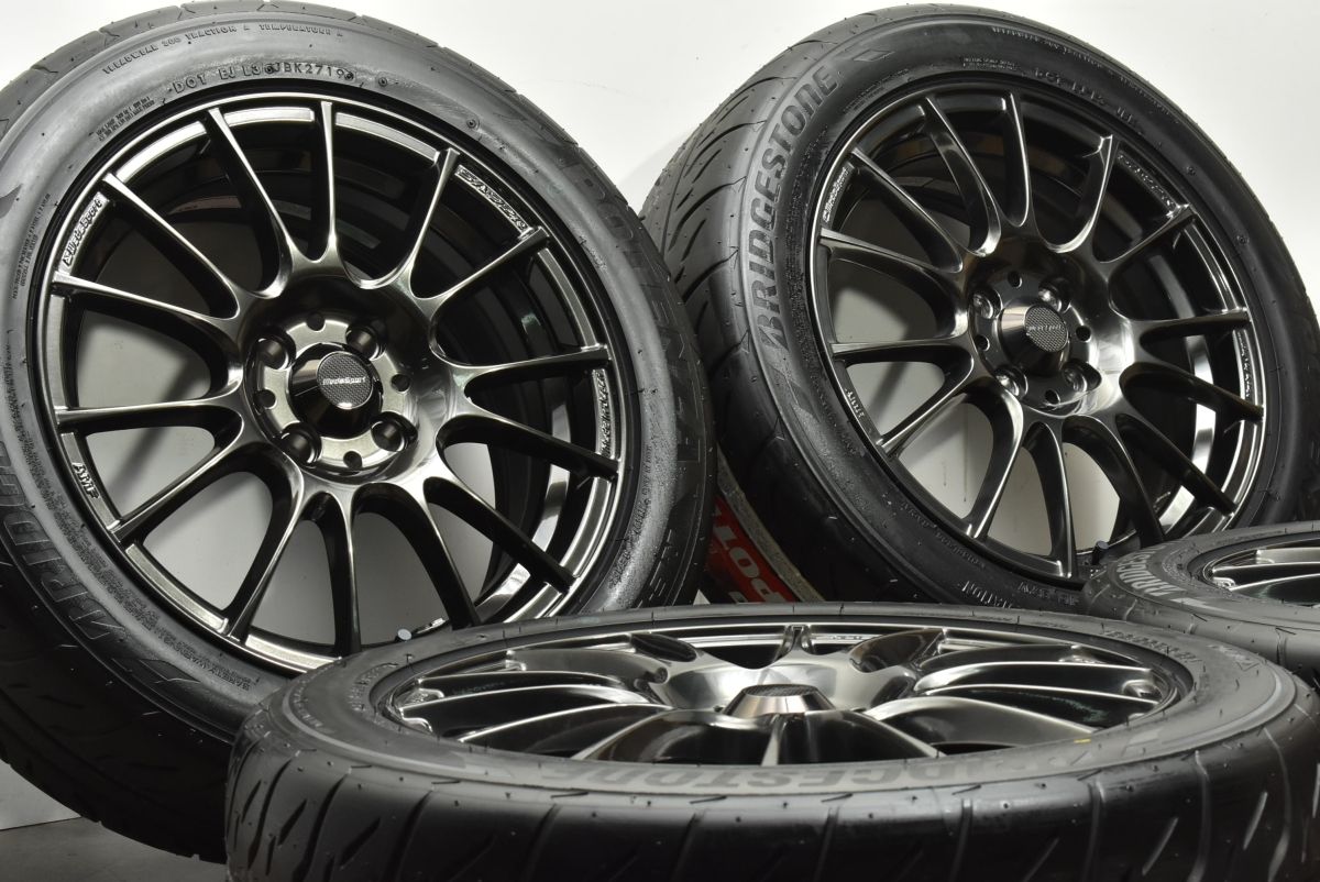 ラベル付タイヤ WedsSport SA 72 R 16 in 6 5 J 48 PCD 100 ポテンザRE 71 195 55 ノート ヤリス NDロードスター デミオ MAZDA 2